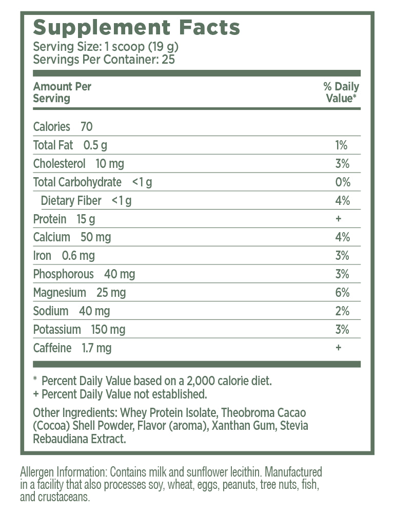 WHEY PROTEIN ISOLATE - CHOCOLATE