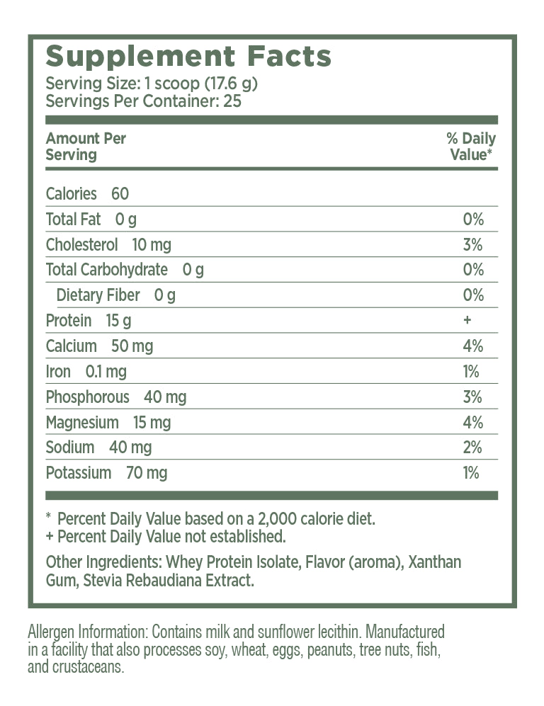 WHEY PROTEIN ISOLATE - VANILLA